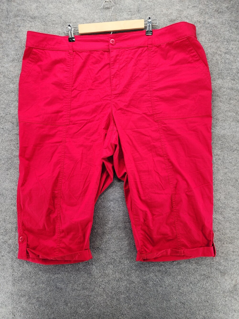 Lane Bryant Bermuda Shorts Womens 22 Red High Rise